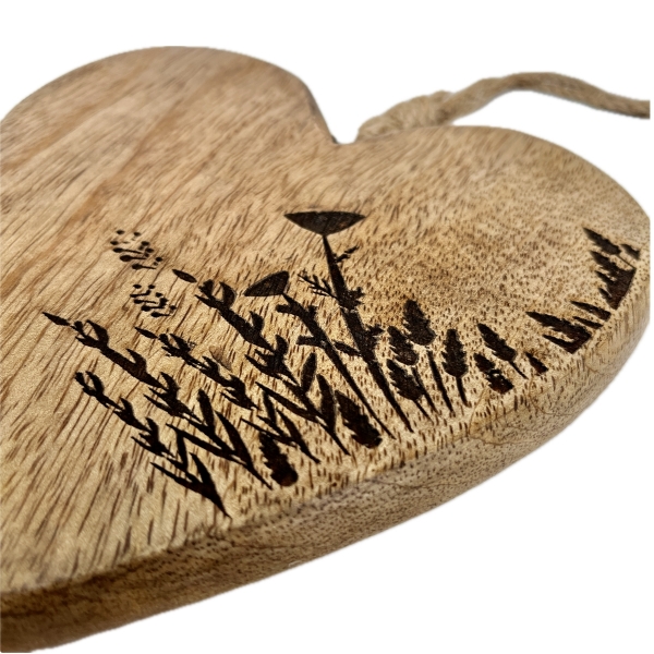 Závesné srdce mango 15 x 15 x 2 cm