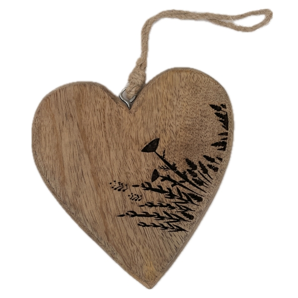 Závesné srdce mango 15 x 15 x 2 cm