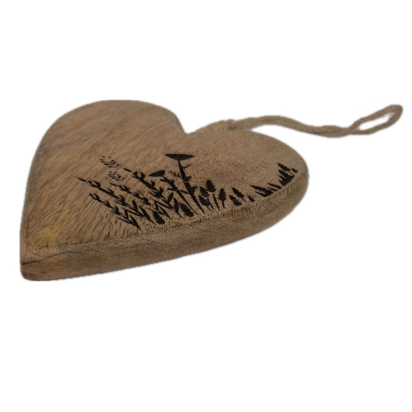 Závesné srdce mango 15 x 15 x 2 cm