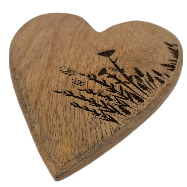 Závesné srdce mango 15 x 15 x 2 cm