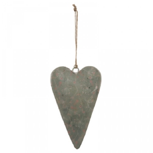 Závesné srdce s motívom kvetín 10x6,2x1cm