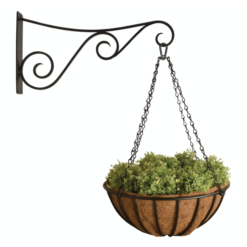 Závěsný květináč ocelový s konzolou 60cm