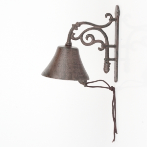 Závesný liatinový zvonček 18x10x19,5cm