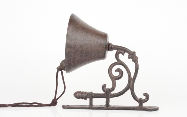 Závesný liatinový zvonček 18x10x19,5cm