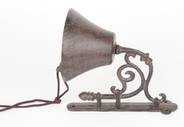 Závesný liatinový zvonček 18x10x19,5cm