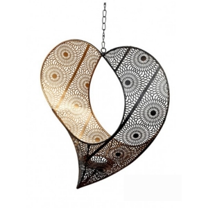 Závesný svietnik srdca 96cm