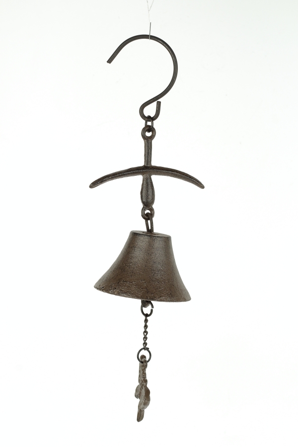 Závesný zvonček liatinový motýlik