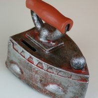 Žehlička retro- pokladnička 15x14 cm