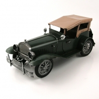 Zelené autíčko s drôtenými kolesami 29x13x14cm