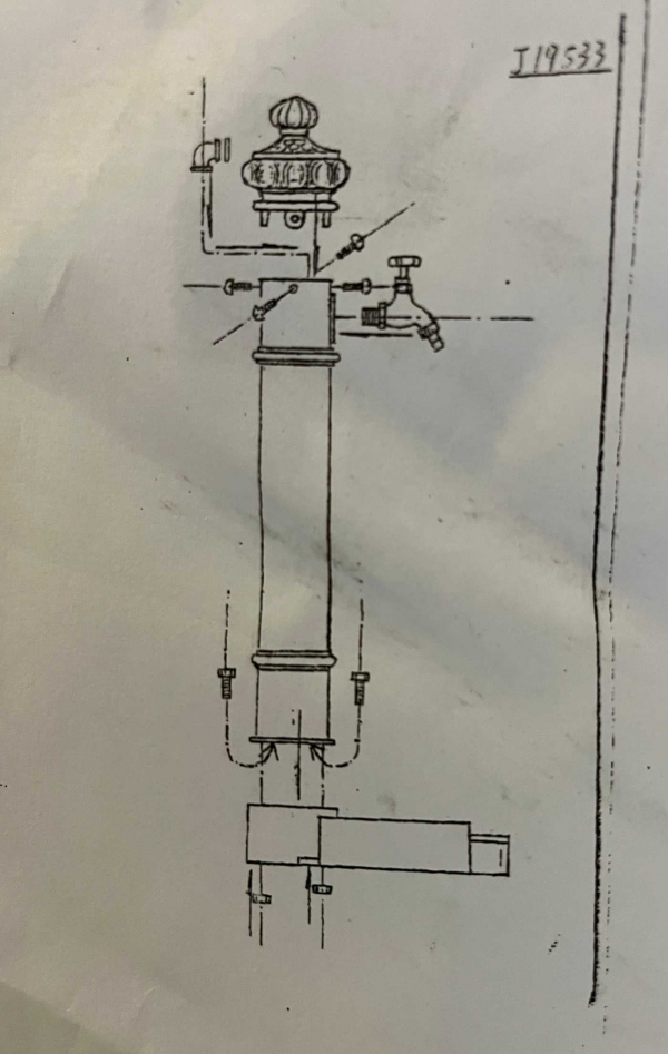 Zelený vodovodný stlpik VerdeFlow s výlevkou 75cm