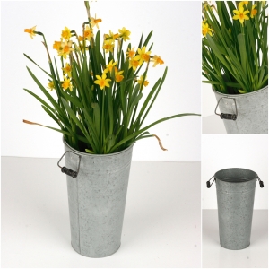 Zinkový vysoký kvetináč 29,5 cm