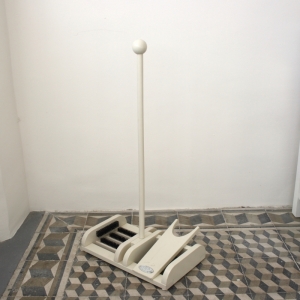 Obuvák s čističom biely