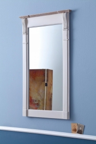 Zrkadlo biele 60x100x4cm