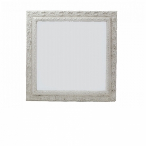 Zrkadlo biele s ozdobným rámom 61x61cm