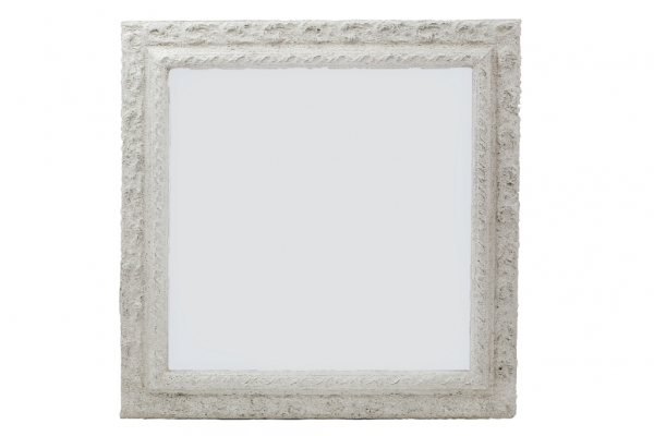 Zrkadlo biele s ozdobným rámom 61x61cm