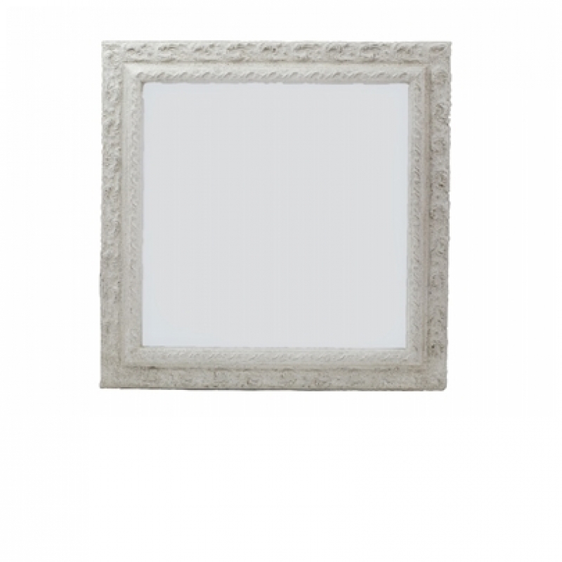 Zrkadlo biele s ozdobným rámom 61x61cm