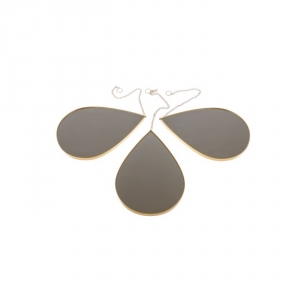 Zrkadlo do predsiene - set 3 ks kvapky rosy