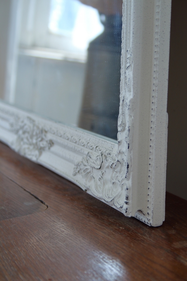 Zrkadlo drevené staro biela 60x90cm