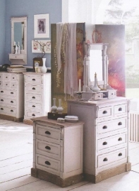 Zrkadlo na postavenie Provence 42x68x16cm