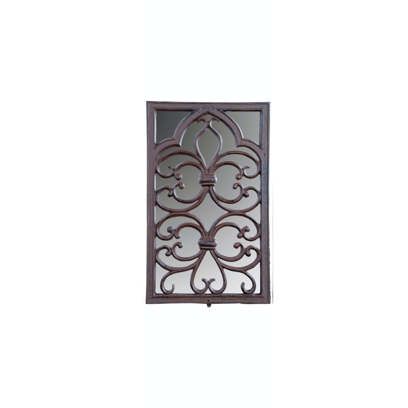 Zrkadlo oblúkové dekoratívne 27,9 x 2,5 x 44,4 cm liatinové