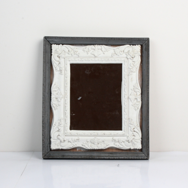 Zrkadlo s dvojitým rámom 41x47cm