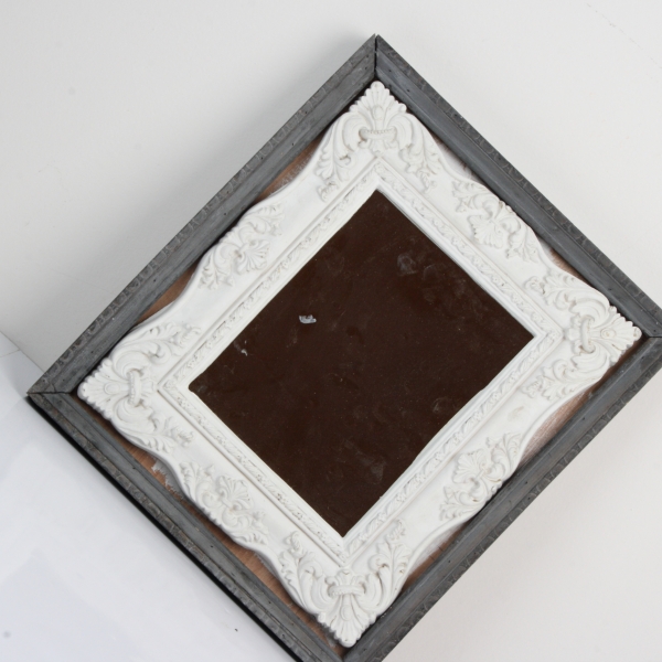 Zrkadlo s dvojitým rámom 41x47cm