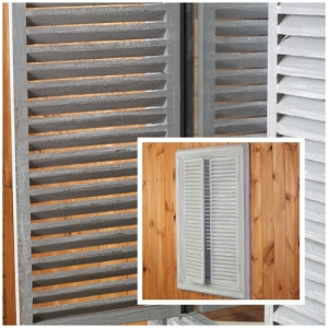 Zrkadlo s okenicami - falošné okno 94x64cm