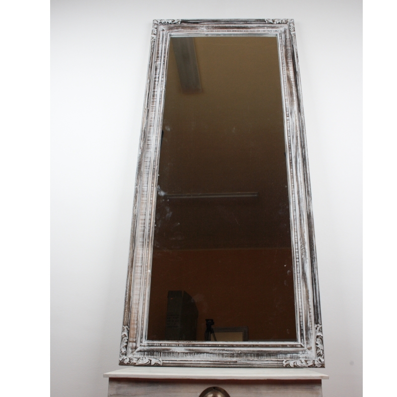 Zrkadlo s rámom 60x170cm tmavý