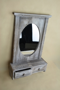 Zrkadlo s dvoma šuplíky 40x66x13cm