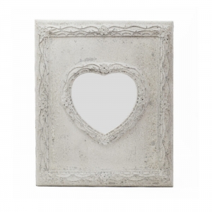 Zrkadlo v tvare srdca v ráme 48x60cm