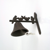 Zvonček liatinový s vtáčikmi