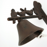 Zvonček liatinový s vtáčikmi