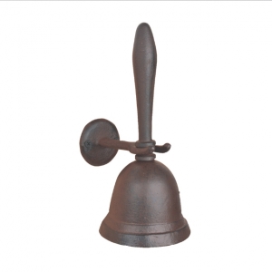 Zvonček na stenu liatina 23cm