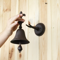 Zvonček ručný liatinový 22cm